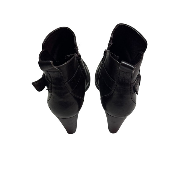 Born Shola Black Leather Harness Ankle Boots Sz 9 Booties - Picture 8 of 10